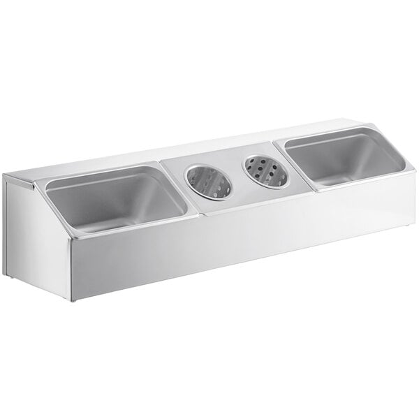 ServSense Large Stainless Hotel Pan Condiment Organizer Set – item 651HPHLDLKF2