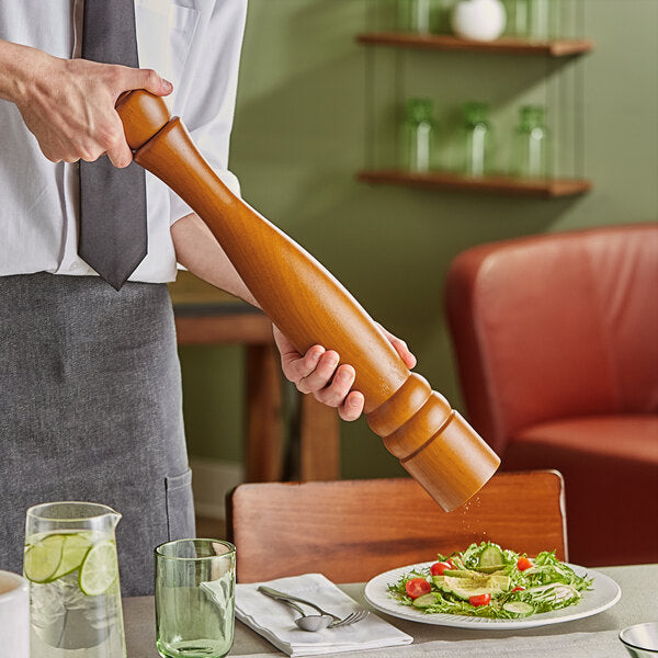 Acopa 21" Matte Brown Wooden Salt / Pepper Mill – item 176PM21ACBRN image 2