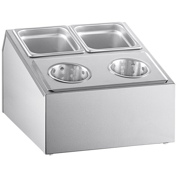 ServSense Stainless Hotel Pan Condiment Organizer Set – item 651HPHLDSKF1