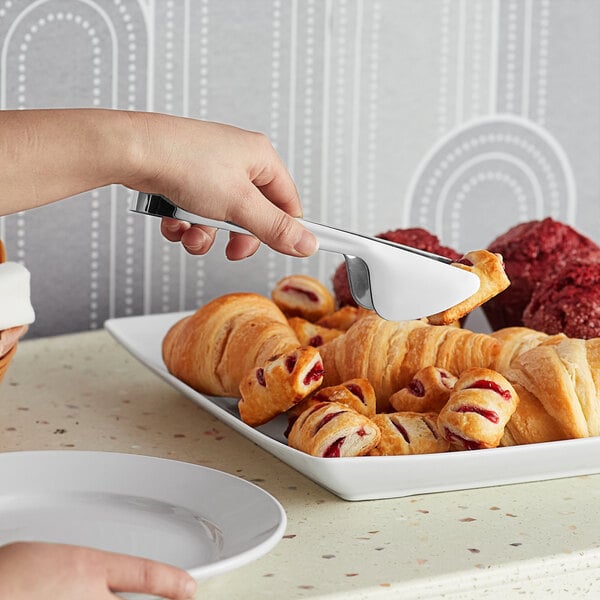 Choice 7 3/4" Heavy Pastry Tongs – item 1769500228 image 2