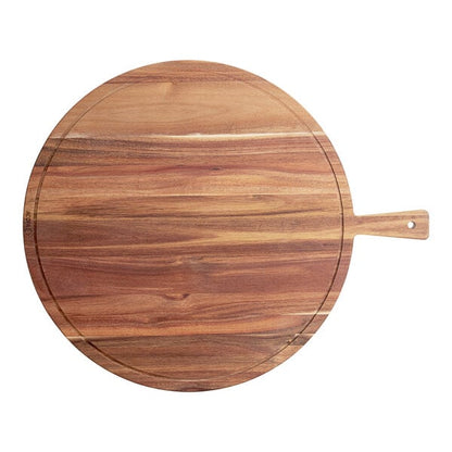 Acopa 22" Round XL Acacia Wood Serving Board w/ Handle – item 303XL22 image 2