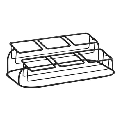 16 1/2" x 10" 2-Tier Condiment Display w/ 6 Glass Jars – item 21122802613 image 2