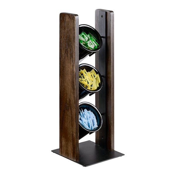 7 1/4" x 7 3/4" 3-Cylinder Dark Condiment Display 3411-112 – item 2113411112 image 2