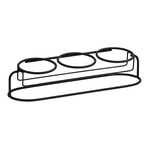 Cal-Mil 16" x 5" Black Condiment Display w/ (3) 16 oz. Jars – item 211226021613 image 2