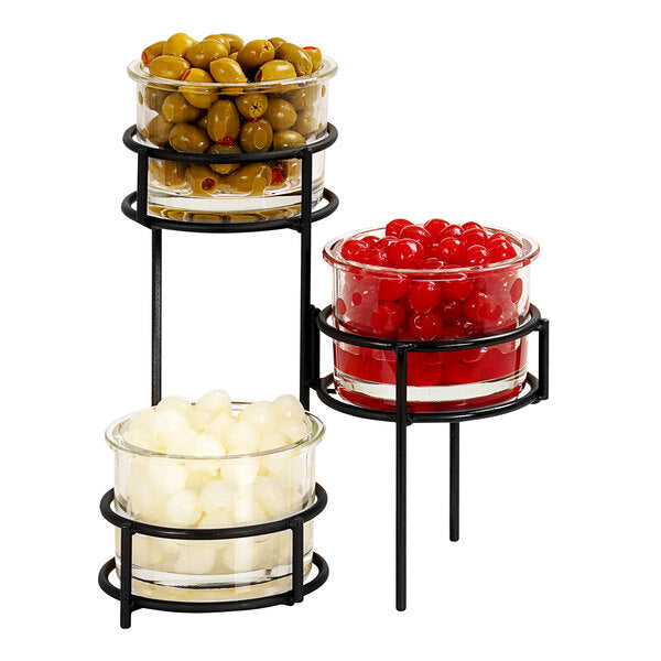 Cal-Mil 9" x 9" Black 3-Tier Condiment Display – item 211226043213 image 2