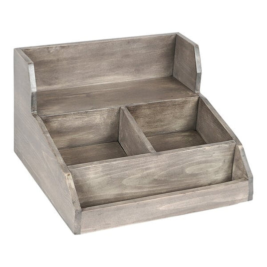 Cal-Mil Gray-Washed Pine Wood Condiment Organizer – item 2112019110
