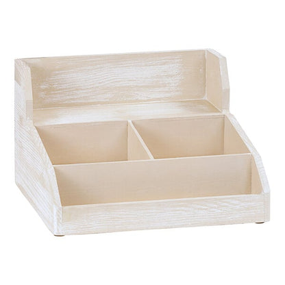 Cal-Mil White-Washed Pine Wood Condiment Organizer 2019-113 – item 2112019113