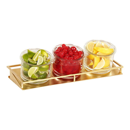 Condiment Organizer w/ (3) 32 oz. Glass Jars - 16 1/2" x 6" – item 211226215116