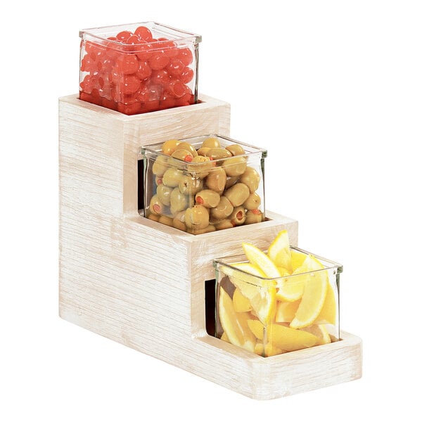 3-Step Condiment Organizer w/ 3 Glass Jars - 5" x 14" – item 21122447113
