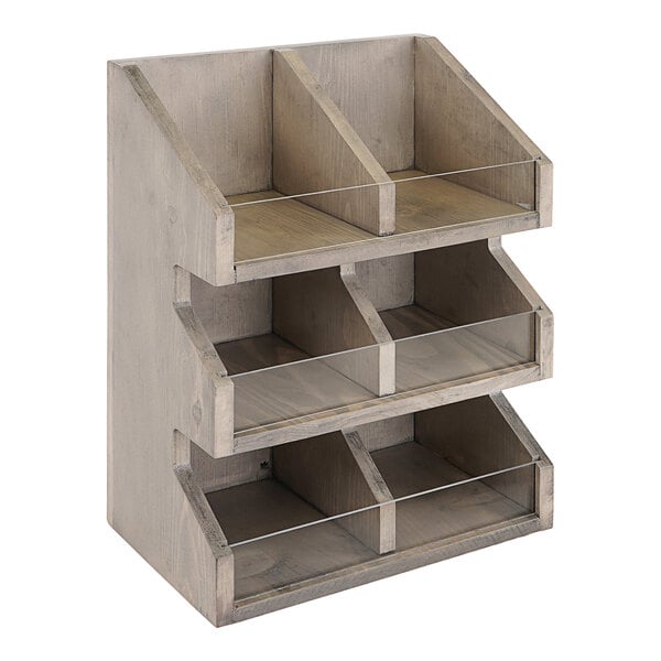 3-Tier 6-Section Gray-Washed Condiment Organizer - 11" x 7" – item 2112054110