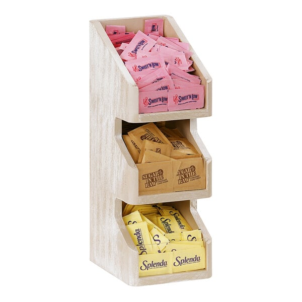 Cal-Mil 3-Tier White-Washed Pine Wood Condiment Organizer – item 211224553113 image 2