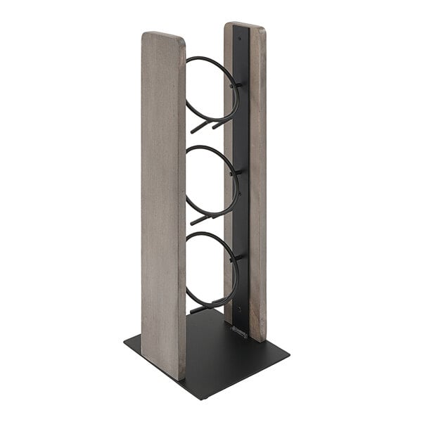 7 1/4" x 7 3/4" 3-Cylinder Gray-Washed Condiment Display – item 2113411110