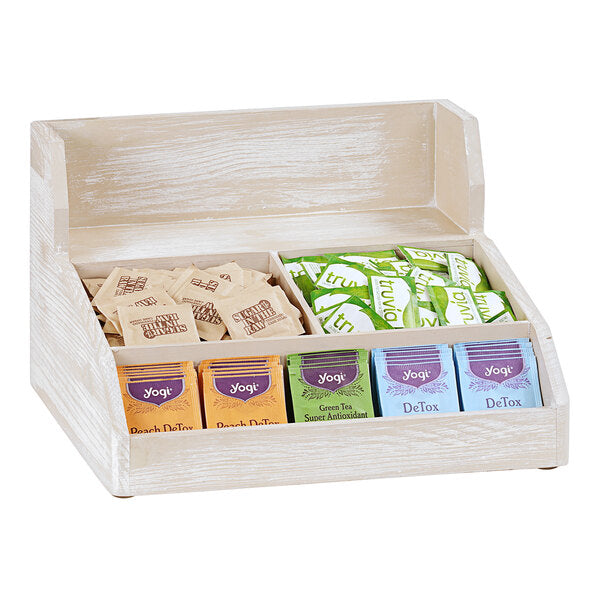Cal-Mil White-Washed Pine Wood Condiment Organizer 2019-113 – item 2112019113 image 2