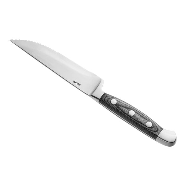 Acopa 5" Steak Knife w/ Gray Finish Wood Handle – item 26720504
