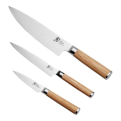 Shun Classic Blonde Pakkawood 3-Piece Knife Set DMS300W – item 921DMS300W