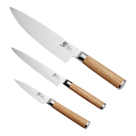 Shun Classic Blonde Pakkawood 3-Piece Knife Set DMS300W – item 921DMS300W