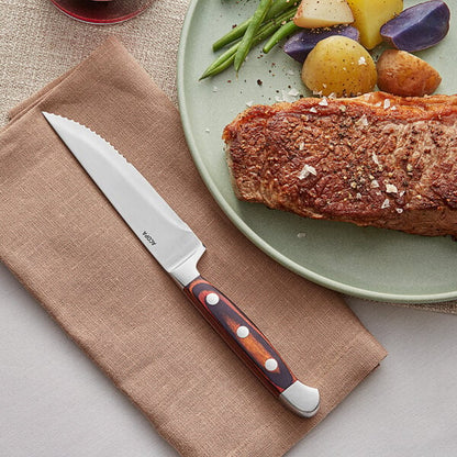 Acopa 5" Steak Knife w/ Natural Finish Wood Handle – item 26720502 image 2
