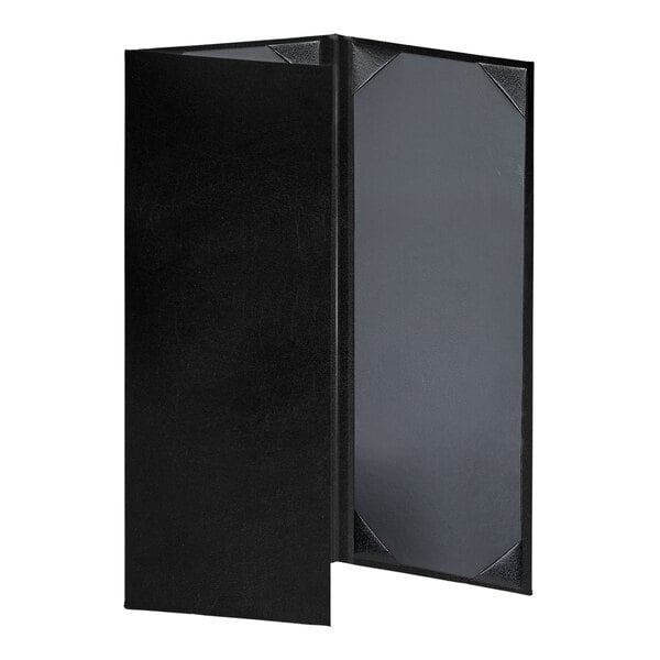 H. Risch, Inc. 4 1/4" x 11" Menu Cover w/ Picture Corners – item 759LHC3V41BL