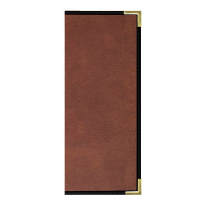 H. Risch, Inc. 4 1/4" x 11" Menu Cover w/ Interior Pockets – item 759LDP4V41BR