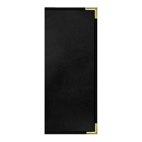H. Risch, Inc. 4 1/4" x 11" Menu Cover w/ Interior Pockets – item 759LDP6V41BL