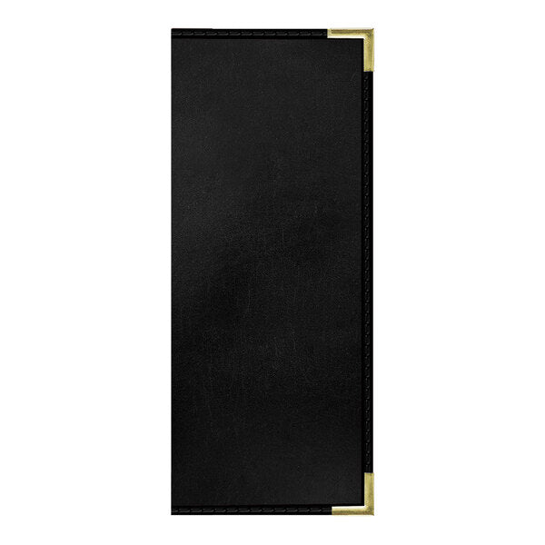 H. Risch, Inc. 4 1/4" x 11" Menu Cover w/ Interior Pockets – item 759LDP2V41BL