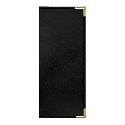 H. Risch, Inc. 4 1/4" x 11" Menu Cover w/ Interior Pockets – item 759LDP2V41BL