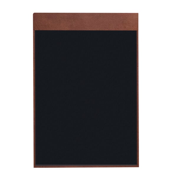 H. Risch, Inc. 11" x 17" Tuxedo Leather Menu Board – item 759MMBLT17RB