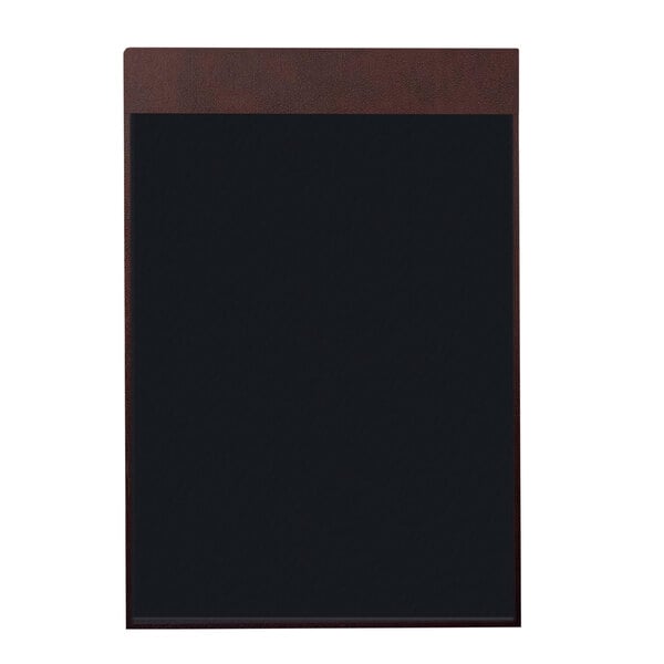 H. Risch, Inc. 11" x 17" Wine Tuxedo Leather Menu Board – item 759MMBLT17WI