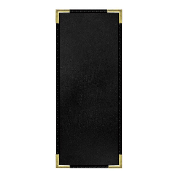 H. Risch, Inc. 4 1/4" x 11" Menu Cover w/ Interior Pocket – item 759LDP1V41BL