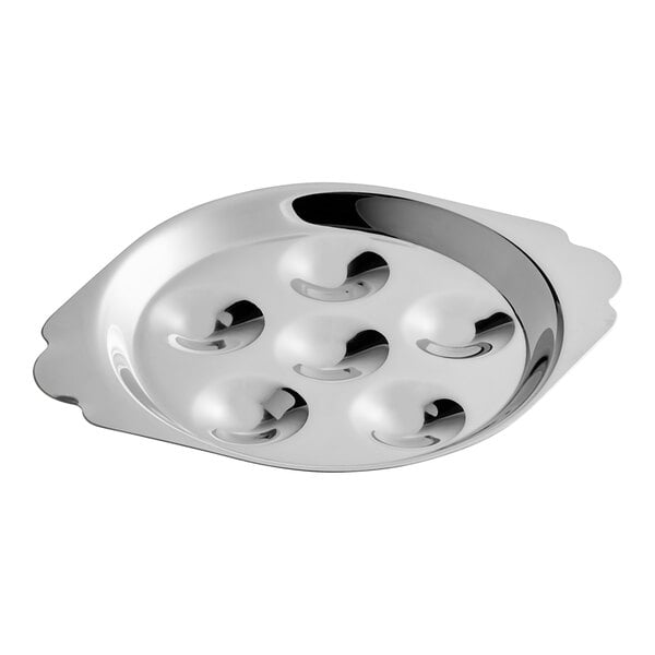 Choice 5 3/4" 6-Well Snail / Escargot Dish Serving Tray – item 176ESCDISH