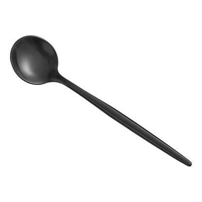 Acopa Odin Black 5 1/8" Brushed X-Heavy Demitasse Spoon – item 267540800B