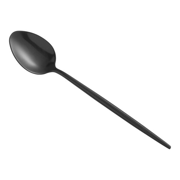 Acopa Odin Black 9" Brushed X-Heavy Dinner / Dessert Spoon – item 267540803B
