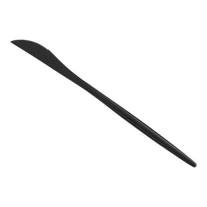 Acopa Odin Black 8 7/8" Brushed X-Heavy Dinner Knife – item 267540808B