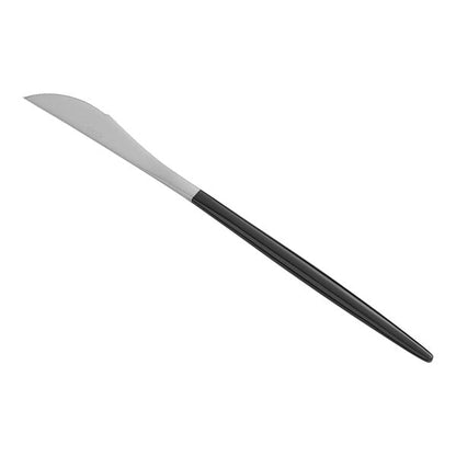 Acopa Odin Black / Silver 8 7/8" Brushed Dinner Knife – item 267540808SB