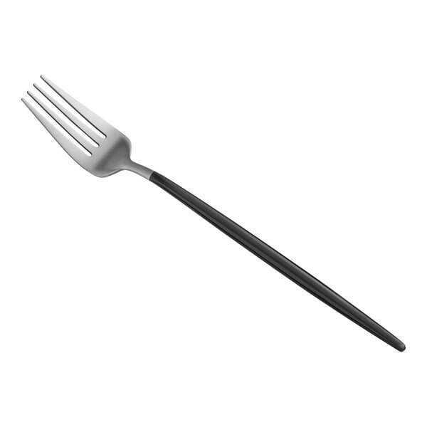 Acopa Odin Black / Silver 8 7/8" Brushed X-Heavy Dinner Fork – item 267540805SB