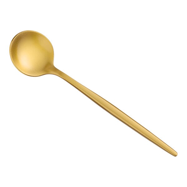 Acopa Odin Gold 5 1/8" Brushed X-Heavy Demitasse Spoon – item 267540080G
