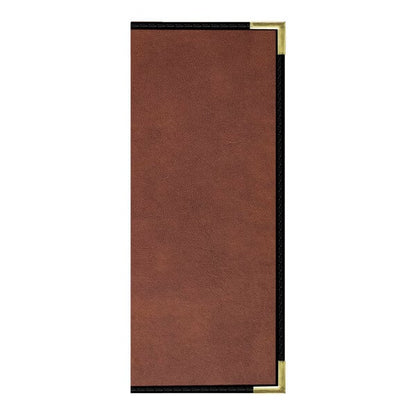 H. Risch, Inc. 4 1/4" x 11" Menu Cover w/ Interior Pockets – item 759LDP2V41BR