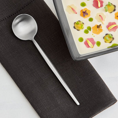 Acopa Odin 7 1/8" Brushed X-Heavy Bouillon Spoon – item 267540802 image 2