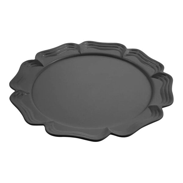 Bon Chef Queen Anne 13" Black Sandstone Serving Platter – item 2012067BLK