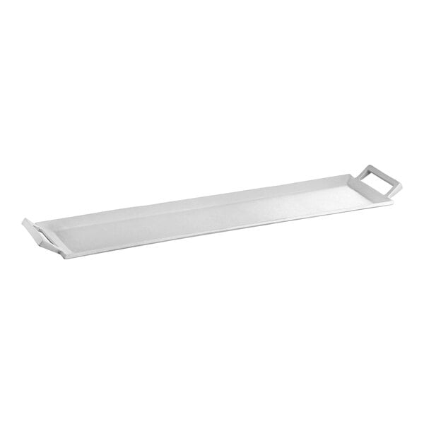 Bon Chef 26 3/4" x 6 3/4" Matte Serving Tray w/ Handles – item 20180201WHTM