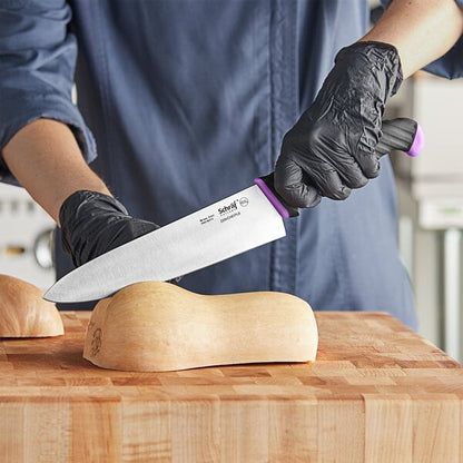 Schraf 8" Chef Knife w/ Purple Allergen-Free TPRgrip Handle – item 220VCHEFPL8 image 2