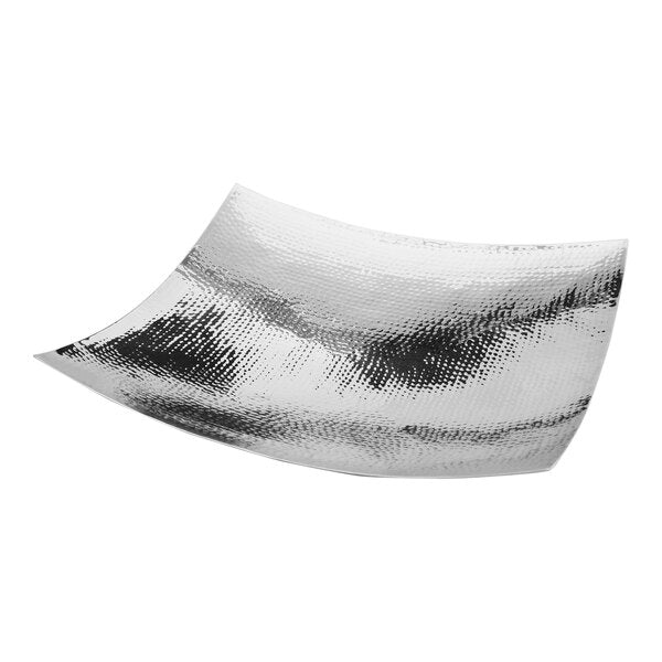 Eastern Tabletop 16" Square Stainless Hammered Serving Tray – item 3115316H