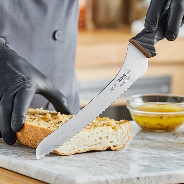 Schraf 9" Serrated Bread Knife w/ TPRgrip Handle – item 220VBRDOFBR9 image 2