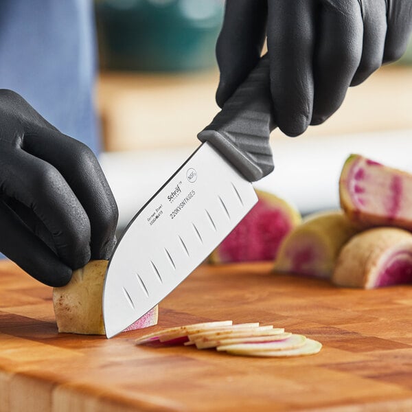 Schraf 5" Granton Edge Santoku Knife w/ TPRgrip Handle – item 220KVSNTKGE5 image 2