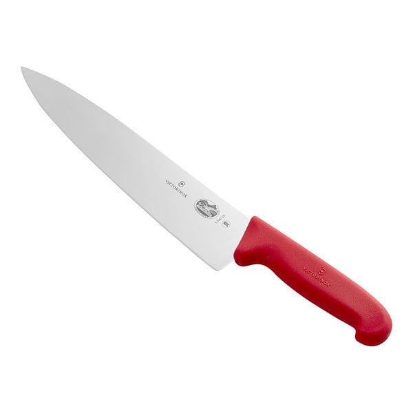 Victorinox 10" Chef Knife w/ Red Fibrox Handle 5.2001.25 – item 3535200125