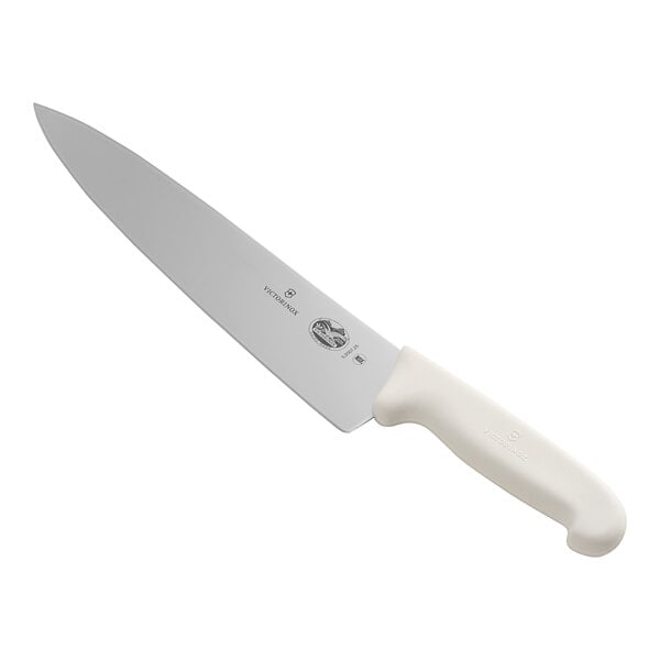 Victorinox Chef Knife w/ White Fibrox Handle 5.2007.25-X2 – item 3535200725X2