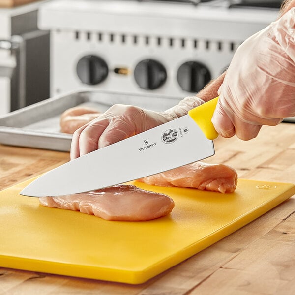 Victorinox 10" Chef Knife w/ Yellow Fibrox Handle 5.2008.25 – item 3535200825 image 2