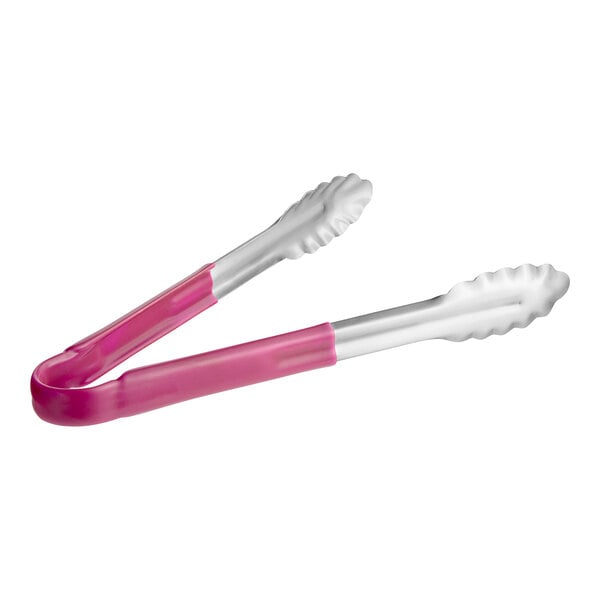 Choice 12" Purple Allergen-Free Coated Scalloped Tongs – item 407CUT12PR