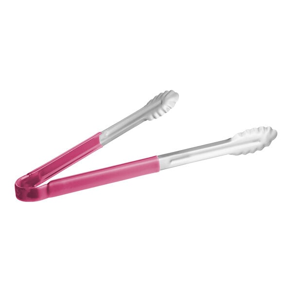 Choice 16" Purple Allergen-Free Coated Scalloped Tongs – item 407CUT16PR