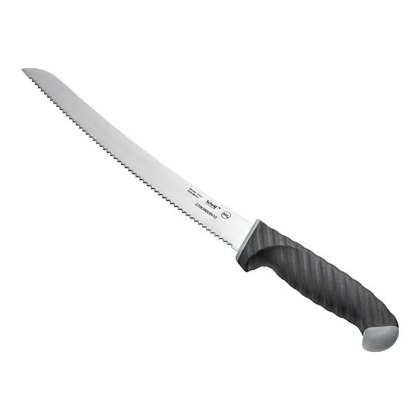 Schraf 10" Serrated Curved Bread Knife w/ TPRgrip Handle – item 220KVBDCRV10